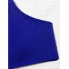 imageOYOANGLE Girls Two Piece Swimsuit High Waist Bikini Set Solid Swimwear Bathing SuitRoyal Blue