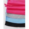 imageOYOANGLE Toddler Girls 4 Pack Ribbed Knit Crop Tank Tops Set One Shoulder Summer CamisoleBlack Blue