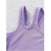 imageOYOANGLE Toddler Girls 4 Pack Ribbed Knit Crop Tank Tops Set One Shoulder Summer CamisoleMulticolor