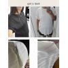 imageOYOANGLE Womens Casual Maternity TShirt Textured Short Sleeve Crew Neck Loose Tunic Top Pregnancy Blouse TeeBlack