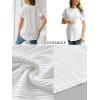 imageOYOANGLE Womens Casual Maternity TShirt Textured Short Sleeve Crew Neck Loose Tunic Top Pregnancy Blouse TeeWhite
