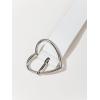 imageOYOANGLE Womens Cute Hollow Heart Buckle Belt Pu Leather Belts Casual Jeans Belt Ladies BeltWhite Solid