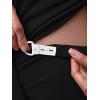 imageOYOANGLE Womens Maternity 2 Piece Outfits Short Sleeve Split Hem Tee Shirt and Shorts SetBlack