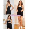 imageOYOANGLE Womens Maternity Button Sleeveless Drawstring High Waist Short Overall Casual Romper with PocketBlack