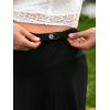 imageOYOANGLE Womens Maternity High Waist A Line Flared Swing Pregnancy Long Maxi SkirtBlack