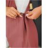 imageOYOANGLE Womens Maternity Overall Shorts Tie Knot Strap Short Romper Jumpsuit with One PocketsDusty Pink Solid