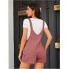 imageOYOANGLE Womens Maternity Overall Shorts Tie Knot Strap Short Romper Jumpsuit with One PocketsDusty Pink Solid