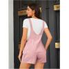imageOYOANGLE Womens Maternity Overall Shorts Tie Knot Strap Short Romper Jumpsuit with One PocketsLight Pink