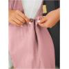 imageOYOANGLE Womens Maternity Overall Shorts Tie Knot Strap Short Romper Jumpsuit with One PocketsLight Pink