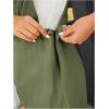 imageOYOANGLE Womens Maternity Overall Shorts Tie Knot Strap Short Romper Jumpsuit with One PocketsSolid Army Green