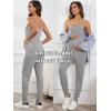 imageOYOANGLE Womens Maternity Ribbed Knit Cami Jumpsuit Button Spaghetti Strap Pregnancy Romper with PocketsLight Grey