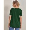 imageOYOANGLE Womens Maternity Shirts Split Hem Short Sleeve Loose Tunic Tops Tee Casual Pregnancy ClothesDark Green