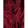 imageOYOANGLE Womens Plus Size Cut Out Tie Back Halter Lace Teddy Romper Bodysuit LingerieMauve Purple