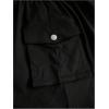imageOYOANGLE Womens Plus Size Drawstring Elastic Waist Cargo Skirt Flap Pocket Skirts StreetwearBlack