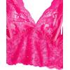 imageOYOANGLE Womens Plus Size Floral Lace Spaghetti Strap Cut Out Bra and Panty Two Piece Lingerie SetHot Pink