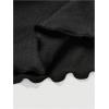 imageOYOANGLE Womens Plus Size High Waisted Bow Knot Side Layered Y2K A Line Ruffle Skorts Mini SkirtBlack