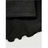 imageOYOANGLE Womens Plus Size High Waisted Bow Knot Side Layered Y2K A Line Ruffle Skorts Mini SkirtBlack