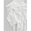 imageOYOANGLE Womens Plus Size High Waisted Bow Knot Side Layered Y2K A Line Ruffle Skorts Mini SkirtWhite