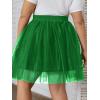 imageOYOANGLE Womens Plus Size Mesh Tutu Tulle Skirt Midi Knee Length Elastic Waist SkirtGreen