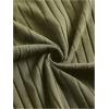imageOYOANGLE Womens Plus Size Pleated Lettuce Hem Skirts Ribbed Knit Solid Slim Fit Long SkirtArmy Green