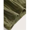imageOYOANGLE Womens Plus Size Pleated Lettuce Hem Skirts Ribbed Knit Solid Slim Fit Long SkirtArmy Green
