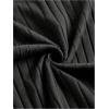 imageOYOANGLE Womens Plus Size Pleated Lettuce Hem Skirts Ribbed Knit Solid Slim Fit Long SkirtBlack