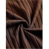 imageOYOANGLE Womens Plus Size Pleated Lettuce Hem Skirts Ribbed Knit Solid Slim Fit Long SkirtBrown