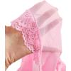 imageOYOANGLE Womens Plus Size Ring Linked Cut Out Sheer Mesh Teddy Bodysuit Garter Lingerie SetPink