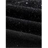 imageOYOANGLE Womens Plus Size Sparkly Ruched Bodycon Mini Skirt Elastic High Waist Glitter Pencil SkirtsBlack