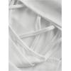 imageOYOANGLE Womens Plus Size Split Side Pleated Mini Skirts High Waist Flared A Line Short SkirtsWhite