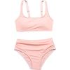 imageOYOANGLE Girls 2 Piece Swimsuit Sport High Waist Teen Kids Bikini Set Bathing Suit SwimwearPink