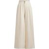 imageOYOANGLE Girls Button Down Elastic High Waist Wide Leg Pants Casual Solid Trousers with PocketsKhaki