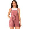 imageOYOANGLE Womens Maternity Button Sleeveless Drawstring High Waist Short Overall Casual Romper with PocketDusty Pink