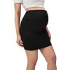imageOYOANGLE Womens Maternity Over The Belly High Waist Pregnancy Bodycon Short Pencil SkirtBlack Solid