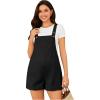 imageOYOANGLE Womens Maternity Overall Shorts Tie Knot Strap Short Romper Jumpsuit with One PocketsBlack Plain