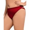 imageOYOANGLE Womens Plus Size Low Rise Crisscross Back Cut Out Panties Solid Casual Brief UnderwearBurgundy