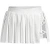 imageOYOANGLE Womens Plus Size Split Side Pleated Mini Skirts High Waist Flared A Line Short SkirtsWhite