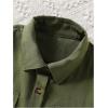 imageOYOANGLE Girls Button Down Collared Dress Short Sleeve A Line Casual Belted DressesGreen