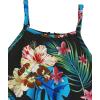 imageOYOANGLE Girls Casual Boho Floral Print Sleeveless ALine Swing Cami Hawaiian Dress SundressBlue Print