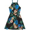 imageOYOANGLE Girls Casual Boho Floral Print Sleeveless ALine Swing Cami Hawaiian Dress SundressBlue Print