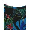 imageOYOANGLE Girls Casual Boho Floral Print Sleeveless ALine Swing Cami Hawaiian Dress SundressBlue Print