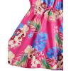 imageOYOANGLE Girls Casual Boho Floral Print Sleeveless ALine Swing Cami Hawaiian Dress SundressHot Pink Multi