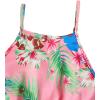 imageOYOANGLE Girls Casual Boho Floral Print Sleeveless ALine Swing Cami Hawaiian Dress SundressLight Pink Multi