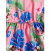 imageOYOANGLE Girls Casual Boho Floral Print Sleeveless ALine Swing Cami Hawaiian Dress SundressLight Pink Multi