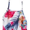 imageOYOANGLE Girls Casual Boho Floral Print Sleeveless ALine Swing Cami Hawaiian Dress SundressPink Print