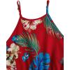 imageOYOANGLE Girls Casual Boho Floral Print Sleeveless ALine Swing Cami Hawaiian Dress SundressRed