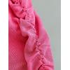imageOYOANGLE Girls Rib Knitted Sleeveless Ruched Strap Bodycon Pencil Mini Tank Dress Summer Casual DressesHot Pink