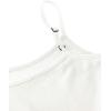 imageOYOANGLE Girls Spaghetti Straps Cami Dress Solid High Waist Flared Knee Length DressesWhite