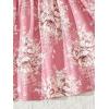 imageOYOANGLE Girls Summer Casual Dress Short Sleeve Bow Belted ALine High Waist Smocked Short DressPink Floral