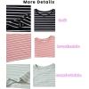 imageOYOANGLE Girls Summer TShirt Dress Striped Print Short Sleeve Ribbed Knit Casual DressMint Green